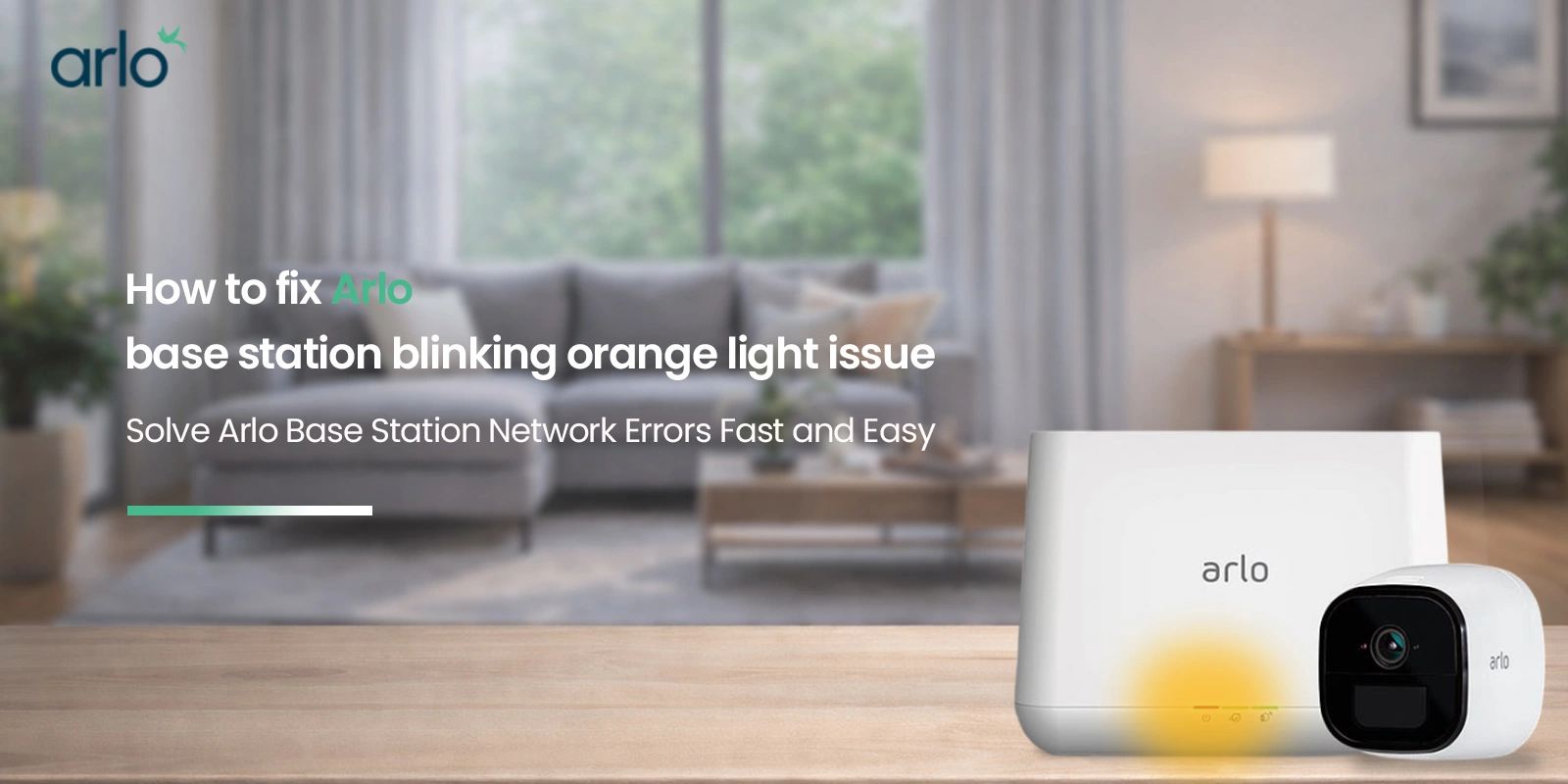 arlo base station blinking orange light
