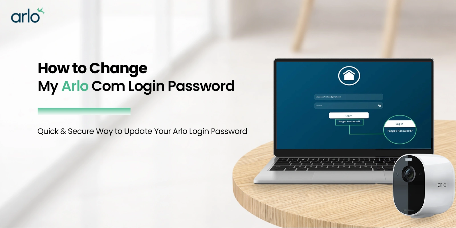 chnage my arlo com login password